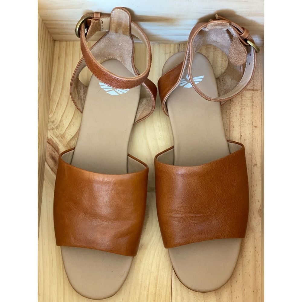Fortress Anika Whisky Brown Leather Sandals Size EU 39 Hand Made in Peru